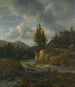 Nordisches Landschaft mit einem Wasserfall - Jacob van Ruisdael — Ansicht des Kunstwerks