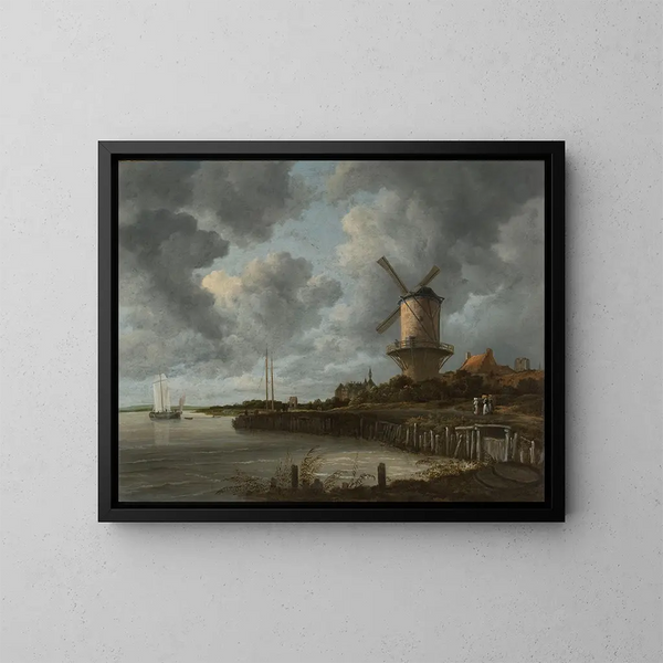 Der Mühle in Wijk bij Duurstede - Jacob van Ruisdael — gerahmtes Bild an der Wand
