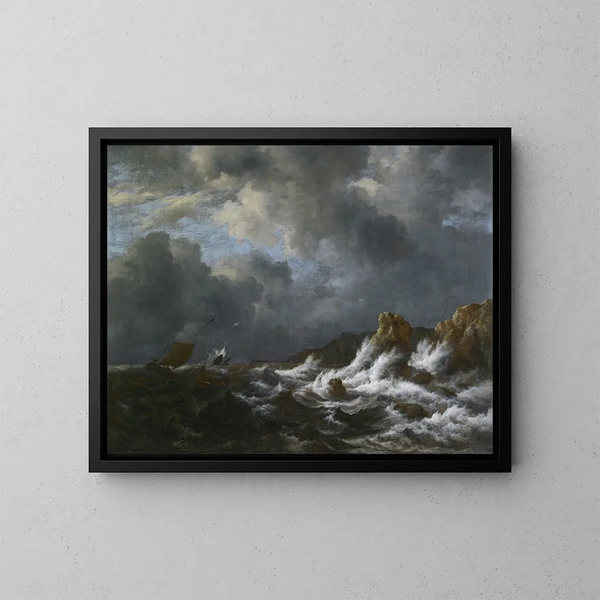 Ansicht von der norwegischen Küste - Jacob van Ruisdael — gerahmtes Bild an der Wand