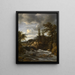 Cascata in Norvegia - Jacob van Ruisdael — quadro incorniciato alla parete