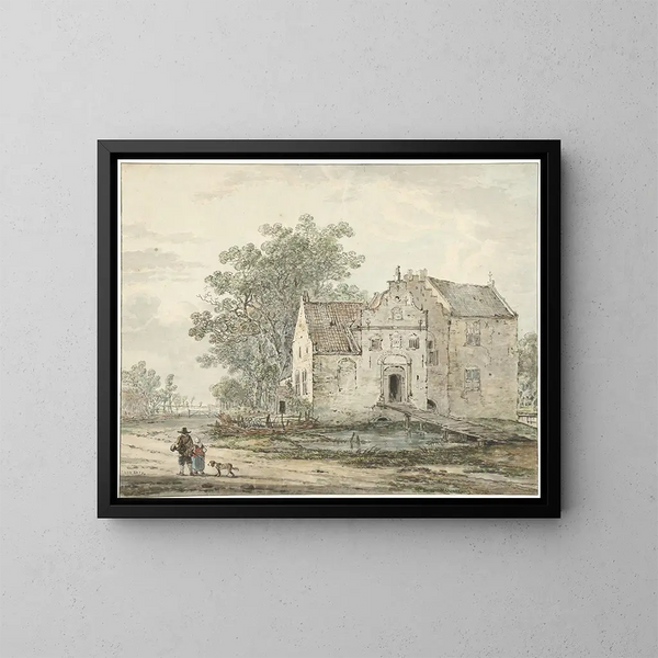 Château d'IJzendoorn dans la Betuwe - Jacob van Strij — gerahmtes Bild an der Wand