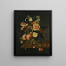 Stillleben mit Blumen - Jacob van Walscapelle — gerahmtes Bild an der Wand