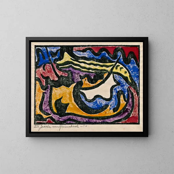 Composition XIV Nr. 1 - Jacoba van Heemskerck — gerahmtes Bild an der Wand