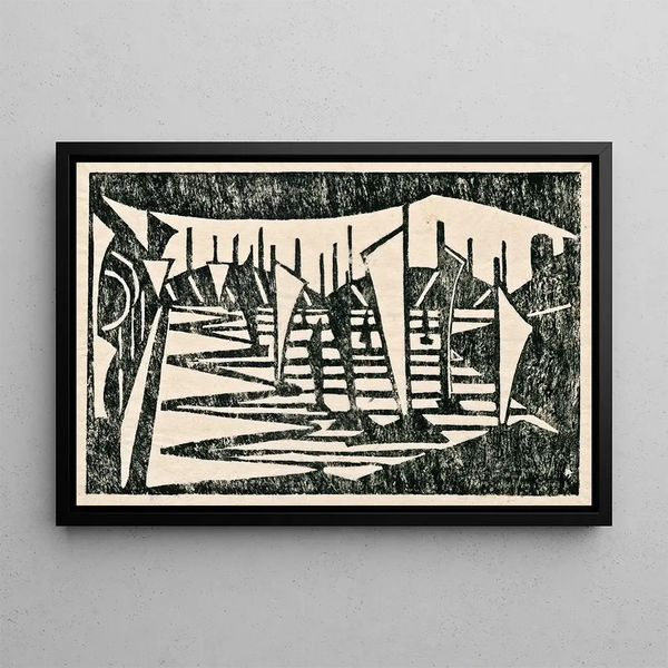 Jacoba van Heemskerck - Compostion boats in a harbour.webp