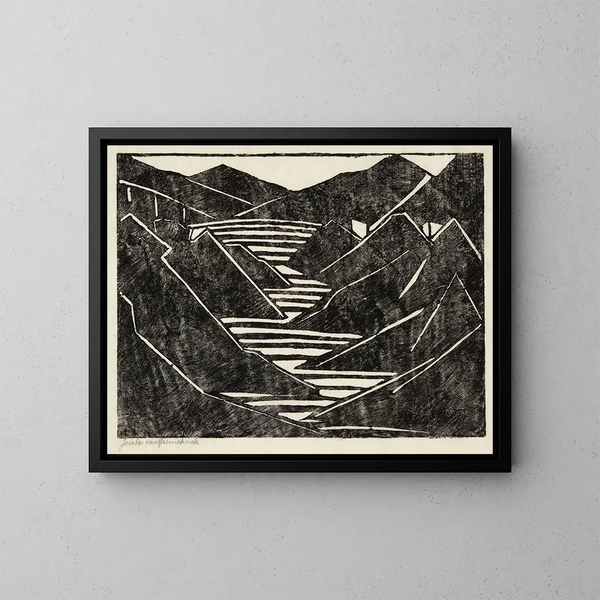 Landschaft - Jacoba van Heemskerck — gerahmtes Bild an der Wand