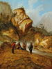 Un paesaggio roccioso con minatori vicino a una cascata - Jacobus Sibrandi Mancadan — vista dell’opera