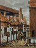 Una scena di strada con personaggi - Jacobus Vrel — vista dell’opera