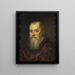 Ritratto di un uomo con cappotto rosso - Jacopo Tintoretto — quadro incorniciato alla parete