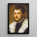 Giovane uomo con la barba - Jacopo Tintoretto — quadro incorniciato alla parete