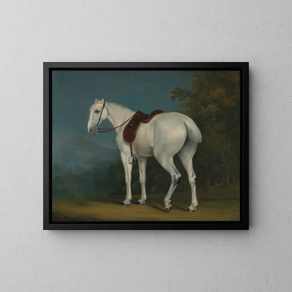 Eine graue Stute der Dame - Jacques-Laurent Agasse — gerahmtes Bild an der Wand