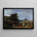 Stable of Lord Rivers at Stratfield Saye - Jacques-Laurent Agasse — framed artwork on a wall