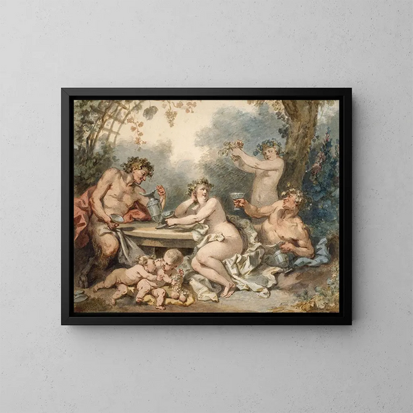 Nymphe und Faune - Jacques-Philippe Caresme — gerahmtes Bild an der Wand