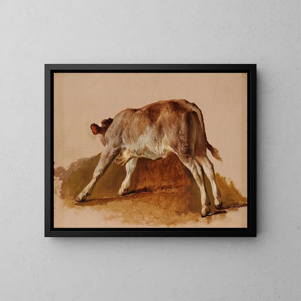 Giovane vitello - Jacques-Raymond Brascassat — quadro incorniciato alla parete