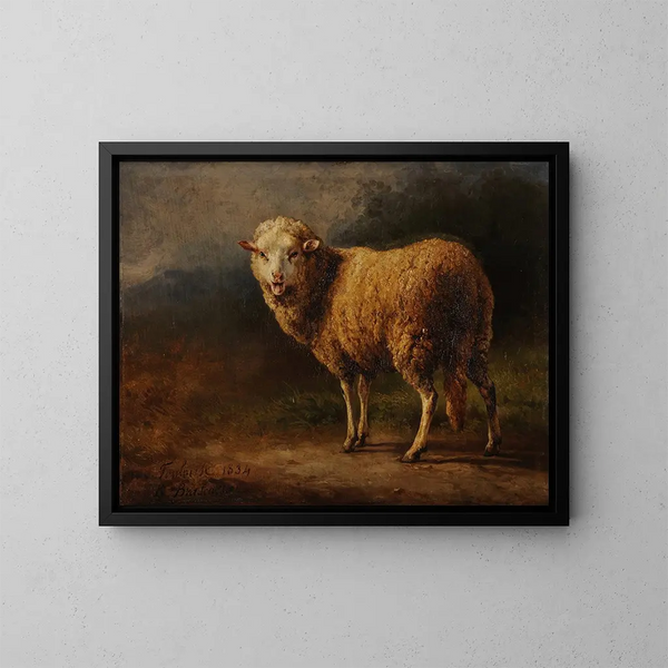Mouton blanc - Jacques-Raymond Brascassat — quadro incorniciato alla parete