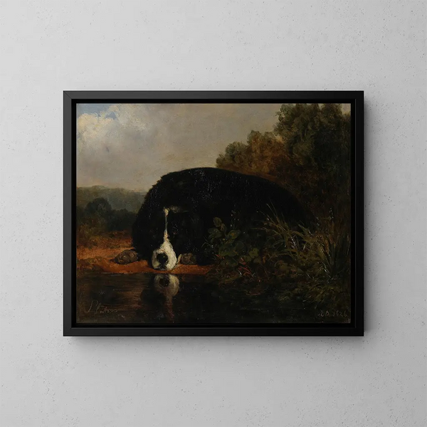 Plutone, cane preferito del padrone - Jacques-Raymond Brascassat — quadro incorniciato alla parete