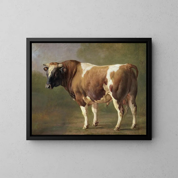 Studio di un toro - Jacques-Raymond Brascassat — quadro incorniciato alla parete
