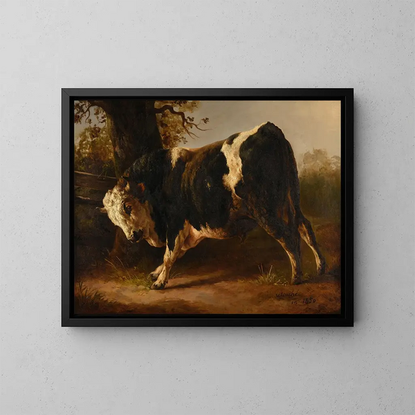 Toro arrabbiato - Jacques-Raymond Brascassat — quadro incorniciato alla parete