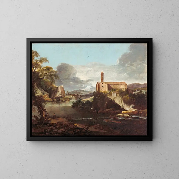 Felsiges Tal - Jacques Courtois — gerahmtes Bild an der Wand