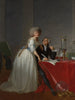 Antoine Laurent Lavoisier 1743-1794 und Marie Anne Lavoisier Marie Anne Pierrette Paulze 1758-1836 - Jacques Louis David — Ansicht des Kunstwerks