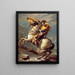 Napoleone che attraversa le Alpi - Jacques Louis David — quadro incorniciato alla parete