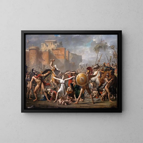 L'Intervention des Sabines - Jacques Louis David — gerahmtes Bild an der Wand