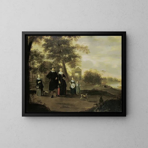 Die Familie des Predigers Reinier Halma in Langerak am Lek - Jacques Muller — gerahmtes Bild an der Wand