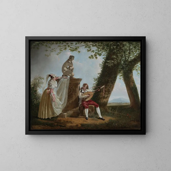 Serenata in un paesaggio di parco romano - Jacques Sablet — quadro incorniciato alla parete