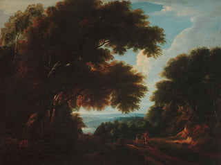 Jacques dArthois - Forest landscape with figures.webp