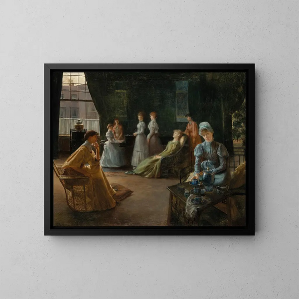 Innenraum in London - Jacques-Émile Blanche — gerahmtes Bild an der Wand