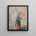 Roses in a Vase - Jadwiga Gazowska — framed artwork on a wall