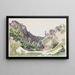 a man sitting contemplating a sunlit mountain valley - Jakob Alt — framed artwork on a wall