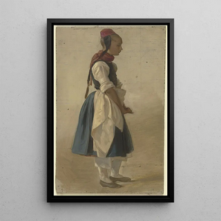 Jakob Becker - Hessian peasant girl.webp