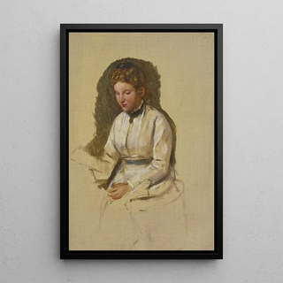 Jakob Becker - Junges Mdchen in weier Bluse.webp