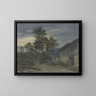 Jakob Maurer - Rckkehr der Herde zum Stall am Abend.webp