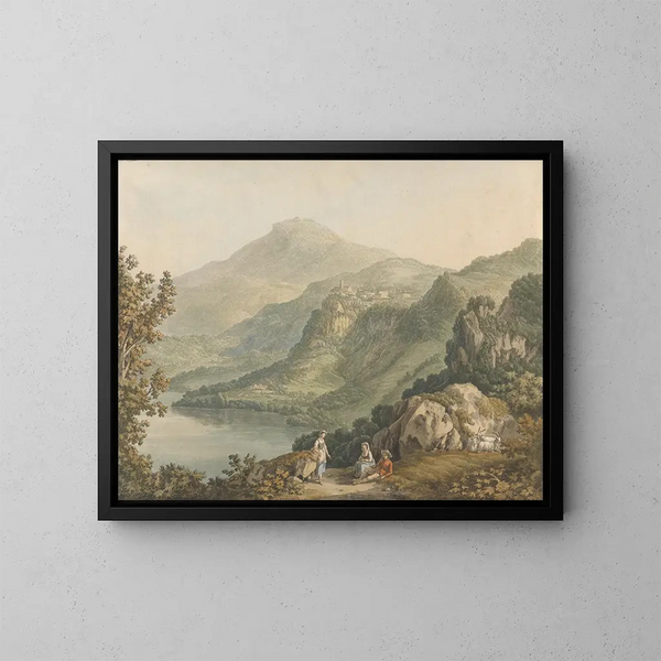 Lago Nemi - Jakob Philipp Hackert — quadro incorniciato alla parete