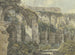 römischer Ruinen mit einem großen Bogen und hohen von Pflanzen überwucherten Mauern - Jakob Philipp Hackert — Ansicht des Kunstwerks