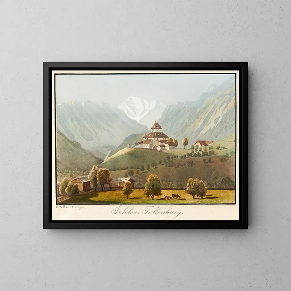 Château de Tellenburg - Jakob Samuel Weibel — quadro incorniciato alla parete