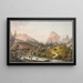 Vista dei Ghiacciai di Rosenlaui sul Monte Scheidegg nella Valle di Oberhasli - Jakob Samuel Weibel — quadro incorniciato alla parete