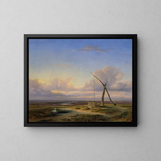 Puszta in Ungheria - Jakob Waltmann — quadro incorniciato alla parete
