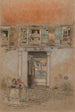 Cour intérieure sur canal gris et rouge - James Abbott McNeill Whistler — vista dell’opera
