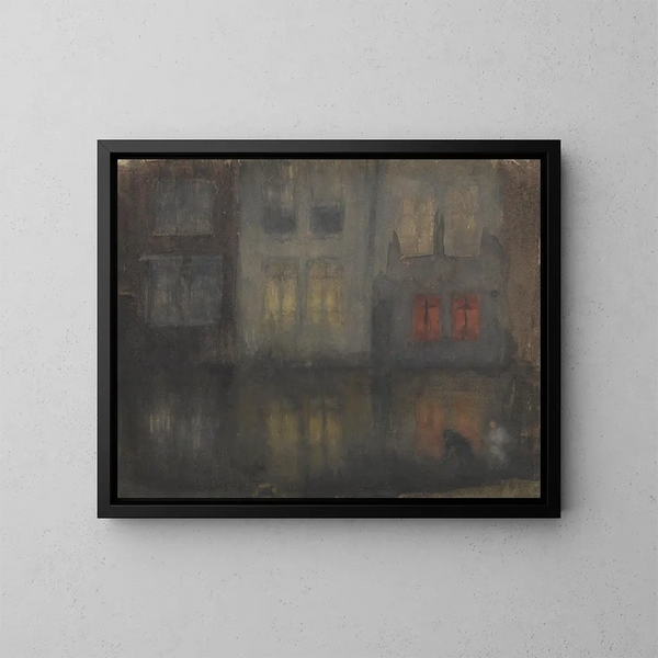 Nachtstück in Schwarz und Rot, Kanal von Holland - James Abbott McNeill Whistler — gerahmtes Bild an der Wand