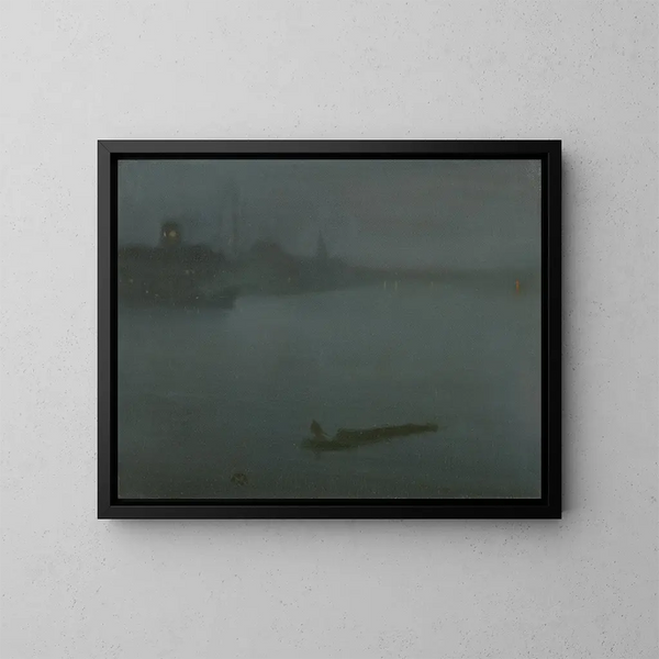 Nachtstück in Blau und Silber - James Abbott McNeill Whistler — gerahmtes Bild an der Wand