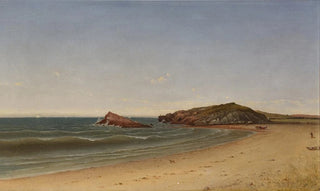 James Augustus Suydam - On the Beach Newport Spouting Rock Beach.webp