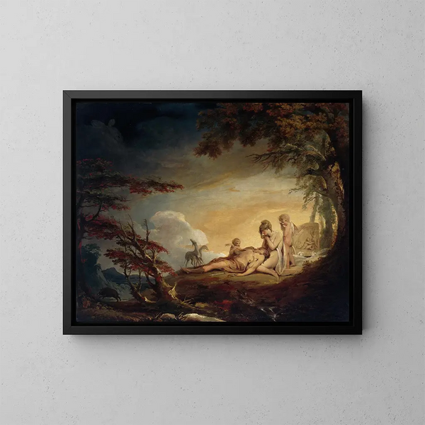 La Mort d'Adonis - James Barry — gerahmtes Bild an der Wand