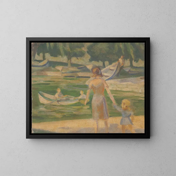 Livery de bateau au parc Brookside - James C. Kulhanek — gerahmtes Bild an der Wand