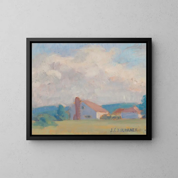 Vue de campagne - James C. Kulhanek — gerahmtes Bild an der Wand