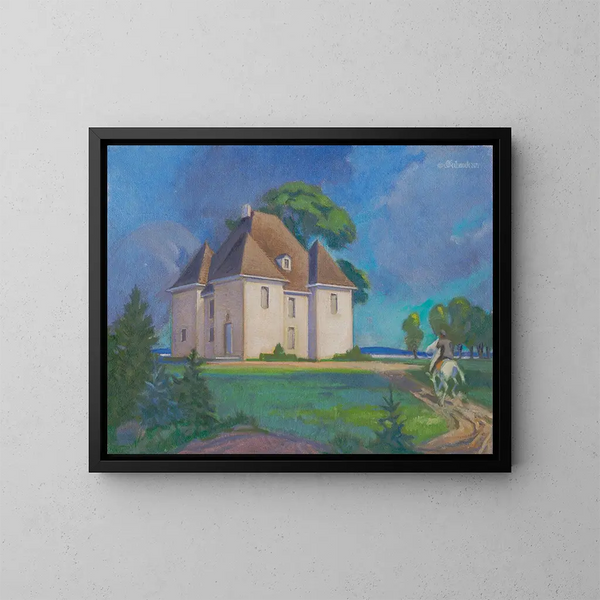 Provinzielles Bijou-Gemälde - James C. Kulhanek — gerahmtes Bild an der Wand