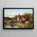 Die Spielzeugboote - James Curnock — gerahmtes Bild an der Wand