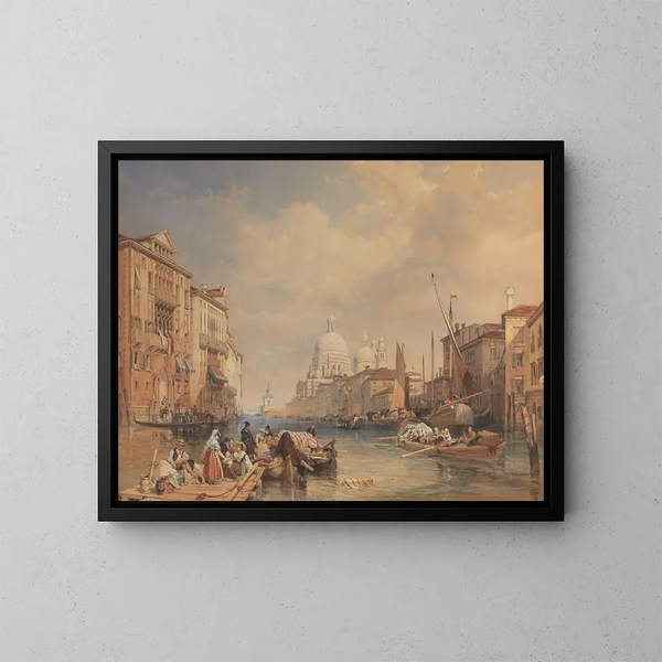Le Grand Canal à Venise - James Duffield Harding — gerahmtes Bild an der Wand