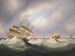 Frégate vor einem Leuchtturm - James Edward Buttersworth — Ansicht des Kunstwerks